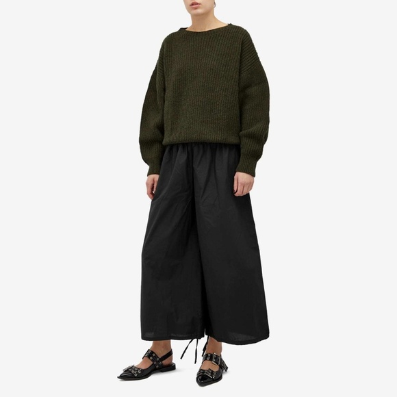 BASERANGE The Mea Pullover In Foret Green Recycled Wool Chunky Long Arms NWT S - Picture 4 of 16